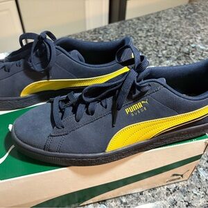 Puma Campus Suede Sneakers - Navy and Yellow